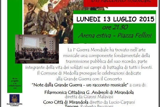 Note dalla Grande Guerra @ Medolla (MO), lun 13 luglio h 21.30