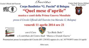 11 aprile 2014 banda Puccini INVITO