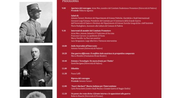 1915! Dal Patto di Londra al Popolo in guerra | Convegno @ Padova
